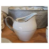 Fine China Wedding Band Dishware Set by Celebrity (Hawaii) - Creamer, Salt and Pepper Shakers, Tea Cups (x8),  Saucers (x7), Sugar Bowl with Lid, Fruit Bowls (x6)