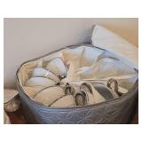 Fine China Wedding Band Dishware Set by Celebrity (Hawaii) - Creamer, Salt and Pepper Shakers, Tea Cups (x8),  Saucers (x7), Sugar Bowl with Lid, Fruit Bowls (x6)