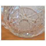 Vintage Late 1800's - Early 1900's American Brilliant Period Hand-Blown / Hand-Cut Crystal Glass Sugar Bowls (x2) and Creamer