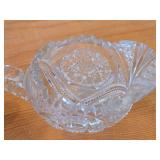 Vintage Late 1800's - Early 1900's American Brilliant Period Hand-Blown / Hand-Cut Crystal Glass Sugar Bowls (x2) and Creamer