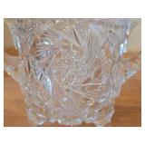 Vintage Late 1800's - Early 1900's American Brilliant Period Hand-Blown / Hand-Cut Crystal Glass Sugar Bowls (x2) and Creamer