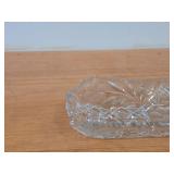 Vintage Late 1800's - Early 1900's American Brilliant Period Hand-Blown / Hand-Cut Crystal Glass Relish / Celery Trays (x2) and Nappy Dish