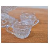 Vintage Early American Pattern Glass Children's Punch Bowl Tea Party Set by US Glass