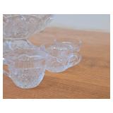 Vintage Early American Pattern Glass Children's Punch Bowl Tea Party Set by US Glass