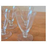Lot of (8) Etched Glass Parfait / Dessert Glasses by Atomic Star