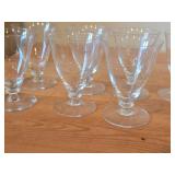 Lot of (8) Etched Glass Parfait / Dessert Glasses by Atomic Star