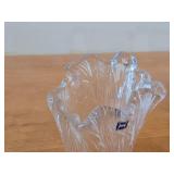 Vintage Furu Crystal Glass Tea Light Candleholder / Handkerchief Vase by Hadeland Glasswerk (Norway)