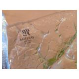 Crystal Glass Bowl by Maleras (Sweden) / Leaf pattern / (green/yellow hue)