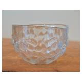 Vintage Medium Crystal Bowl by Ann Warff for Kosta Boda (Late 1960's - Early 1970's) / Grape pattern