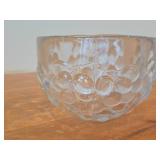 Vintage Medium Crystal Bowl by Ann Warff for Kosta Boda (Late 1960's - Early 1970's) / Grape pattern