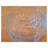 Vintage Medium Crystal Bowl by Ann Warff for Kosta Boda (Late 1960's - Early 1970's) / Grape pattern