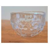 Vintage Medium Crystal Bowl by Ann Warff for Kosta Boda (Late 1960's - Early 1970's) / Grape pattern