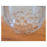 Vintage Medium Crystal Bowl by Ann Warff for Kosta Boda (Late 1960's - Early 1970's) / Grape pattern