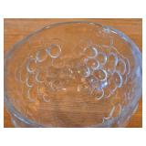 Vintage Medium Crystal Bowl by Ann Warff for Kosta Boda (Late 1960's - Early 1970's) / Grape pattern