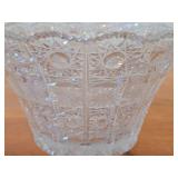 Vintage Bohemian Crystal Bowl (Czechoslovakia) / Queen Lace pattern