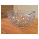 Vintage 1914 J.D. Bergen American Brilliant Period Hand-Blown / Hand-Cut Crystal Glass Fruit Bowl / Fern pattern