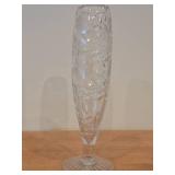 Vintage 13' American Brilliant Period Hand-Blown / Hand-Cut Crystal Glass Footed Table Vase