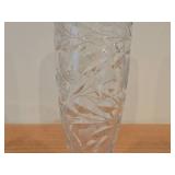 Vintage 13' American Brilliant Period Hand-Blown / Hand-Cut Crystal Glass Footed Table Vase