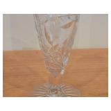 Vintage 13' American Brilliant Period Hand-Blown / Hand-Cut Crystal Glass Footed Table Vase