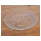 Vintage Nybro Glasbruk 7 1/2' Swedish Glass Collector's Plate