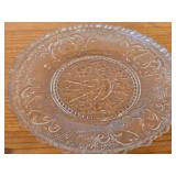 Vintage 3 1/2' Pressed Glass Cup Plate by Westmoreland / Valentine pattern