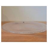 Vintage 12 1/2' Glass Serving Plate - Siri Series by Willie Johansson for Hadeland Glasswerk (1950's)