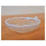 Vintage Opalescent Glass Nappy / Candy Dish by Jefferson Glass Co (Early 1900's) / Sea Spray pattern