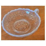 Vintage Opalescent Glass Nappy / Candy Dish by Jefferson Glass Co (Early 1900's) / Sea Spray pattern
