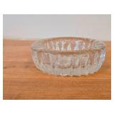 Vintage Crystal Art Glass Ashtray / Mid-Century Scandinavian style