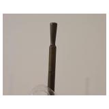 Vintage Blown Glass Drinking Glass Set of 5 (1970's) (Italy) / Mid-Century Italian style / with Walnut Wood Glass Holder