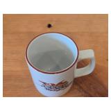 Christmas Nisse Red Gnome Elf theme Porcelain Coffee Cup by Porsgrund (Norway)