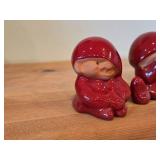 Lot of (2) Tomte Gnomes theme Authentic Nittsjo Ceramic Figurines by Elaine Westh (Sweden)