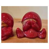 Lot of (2) Tomte Gnomes theme Authentic Nittsjo Ceramic Figurines by Elaine Westh (Sweden)