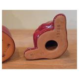 Lot of (2) Tomte Gnomes theme Authentic Nittsjo Ceramic Figurines by Elaine Westh (Sweden)