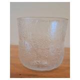 Vintage Fauna Series Clear Glass Bowl by Olivia Toikka for Nuutajarvi (Littala) (1970's) (Finland)