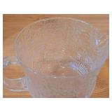 Vintage Fauna Series Clear Pressed Glass Pitcher by Olivia Toikka for Nuutajarvi (Littala) (1970's) (Finland)