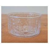 Lot of (2) Vintage Clear Glass Bowls by Olivia Toikka for Nuutajarvi (Littala) (Finland)