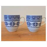 Lot of (2) Porcelain Coffee Cup by Porsgrund (Norway) / Marius Knitting pattern