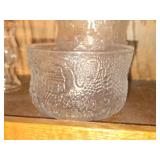 Lot of (3) Vintage Clear Glass Bowls - Fauna by Olivia Toikka for Nuutajarvi (Littala)