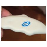 Lot of (2) Vintage Fish theme Ceramic Chop Stick Holders (Japan) (blue and white)