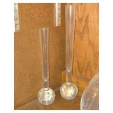 8' and 10' Scandinavian Art Glass Bud Vase