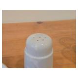 Porcelain Salt Shaker, Butter Tray, Small Bowl by Porsgrund (Norway) / Farmer's Rose Pattern with 24K Gold Rim