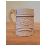 Handcarved Norwegian Chip Carving Birch Wood Drinking Mug / Cup