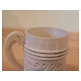 Handcarved Norwegian Chip Carving Birch Wood Drinking Mug / Cup