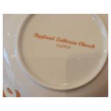 Lot of (3) Commemorative - Bygland Lutheran Church Est. 1874 Ceramic Pierced Openwork Border Collectible Dishes