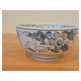 Donburi Series Porcelain Japanese Bowl by Castle Enterprises (hand-painted blue and white)