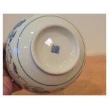 Donburi Series Porcelain Japanese Bowl by Castle Enterprises (hand-painted blue and white)