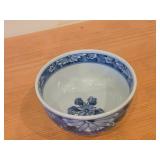 Mino Ware Donburi Series Porcelain Japanese Bowl (hand-painted blue and white)