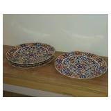 Lot of (4) Vintage 9 1/2' Porcelain Dinner Plates by Royal Vienna RB Austria