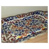 Vintage Porcelain 11-1/2' x 8' Plate and 9' x 6' Tray by Royal Vienna RB Austria